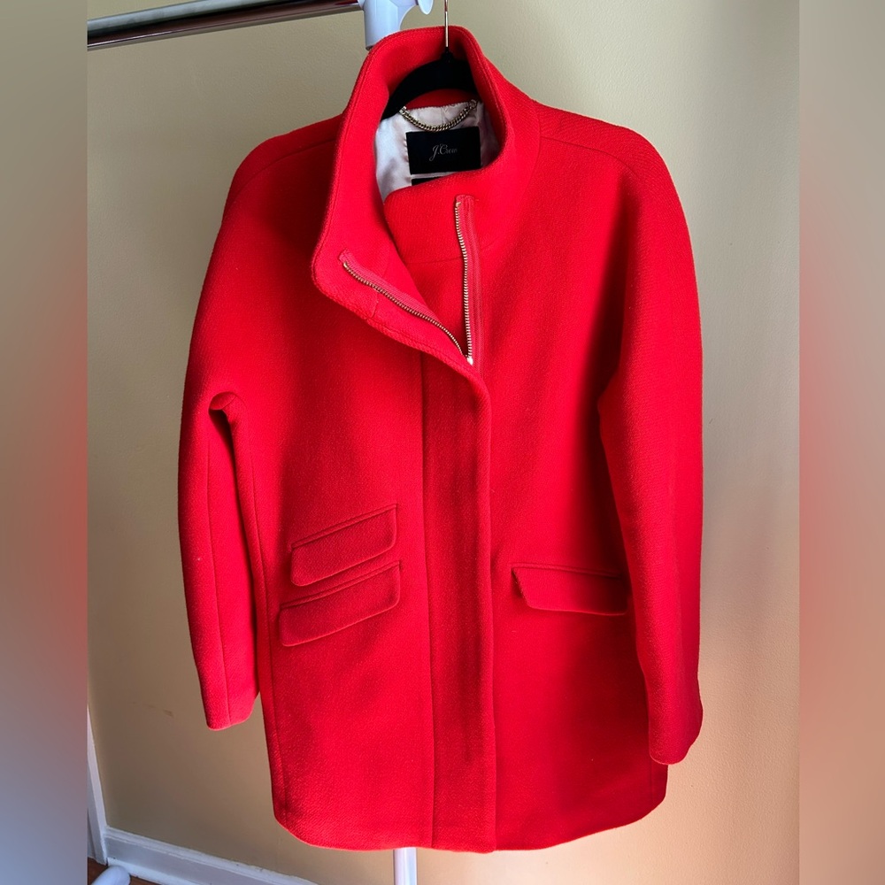 J. Crew cocoon coat stadium-cloth nello gori wool